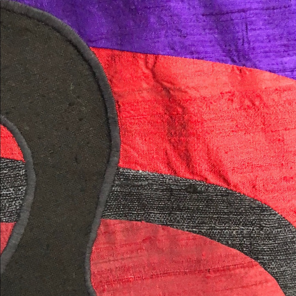 Modern patchwork jacket - Reds and purples, black - Picture 6 of 7